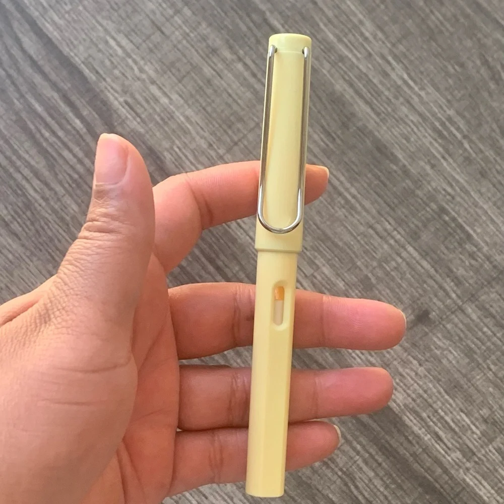 Pastel Yellow Plastic Infinity Pencil